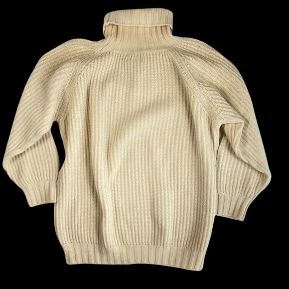 VTG Altopiano Wool Blend Italian Knit Turtleneck L Raglan Sleeves Relaxed Fit - Picture 2 of 6